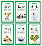学校餐厅饭堂食堂宣传挂画