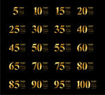 金色周年数字