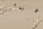 中式花鸟玄关屏风电视背景底纹素