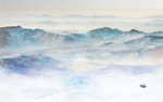 中国风   抽象山水画 大厅装