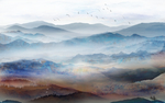 中国风   抽象山水画 大厅装