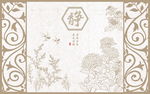 线描背景墙