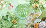 玉雕花鸟电视背景墙