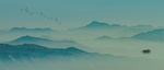 中式水墨山水 山水情 水墨画