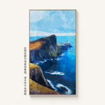 现代家庭室内客厅手绘大海装饰画