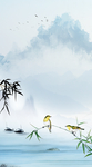 中国风   抽象山水画 大厅装