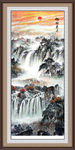 竖幅山水画