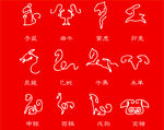 象形线条十二生肖