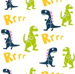 儿童卡通恐龙印花