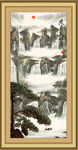 竖幅山水画