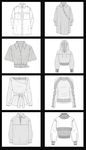 服装上衣款式矢量图设计模板