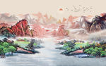 新中式山水画