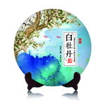 福鼎白茶白牡丹茶饼平面图
