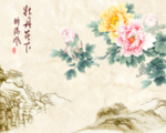牡丹背景墙