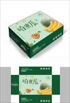 绿色哈密瓜包装箱包装礼盒设计