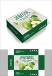 新鲜青苹果包装箱包装礼盒设计