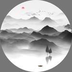 水墨山水国画