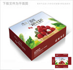 清新荔枝包装箱包装礼盒设计