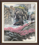 竖幅山水画