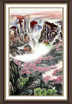 竖幅山水画
