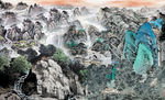 国画山水背景墙