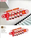 创意党的历程楼梯文化墙