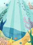 海底插画背景
