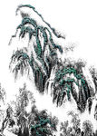 钉子山水画