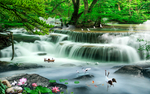 财源滚滚流水背景墙