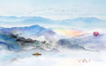 山水情山水画TIF分层