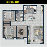 全分层平面装修效果图