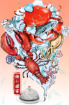 手绘海鲜