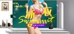 夏日清凉女装海报素材