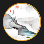 中国风 山水 TIF分层