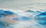 高大上写意山水画 TIF分层