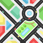 卡通道路街道图
