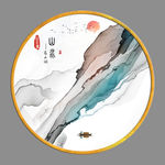 山水情TIF分层 高清山水画