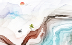 抽象线条意境画 TIF分层