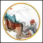 中式  手绘装饰画 TIF分层