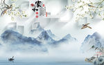 家和现代高档山水画 TIF分层