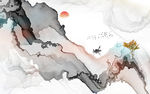 高清意境线条画 TIF分层画