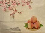 水墨桃花