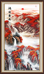 竖幅山水画