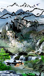 现代 山水高档画 TIF分层