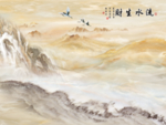 大理石纹山水