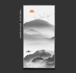水墨山水国画  竖幅山水挂画