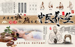 中医养生传承中华养生之道背景墙