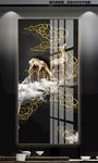 祥云麋鹿现代玄关装饰画