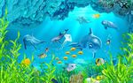 海底世界3D电视背景墙