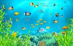 海底世界3D电视背景墙